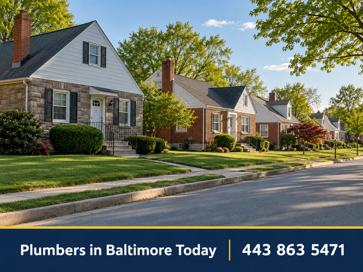 Residential street in Aberdeen, Maryland